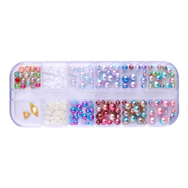 Rose Gold Rivet Nail Studs 3D Nail Art Decoration Gold Circle Star Round Square Triangle Mixed Accessories in Wheel for DIY.jpg