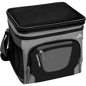 Ozark Trail 24-Can Cooler with Removable Hardliner, Black, 3 Inches Expandable Top, Antimicrobial Treated Liner, Great for Camping and Outdoor Adventures, 3106-10