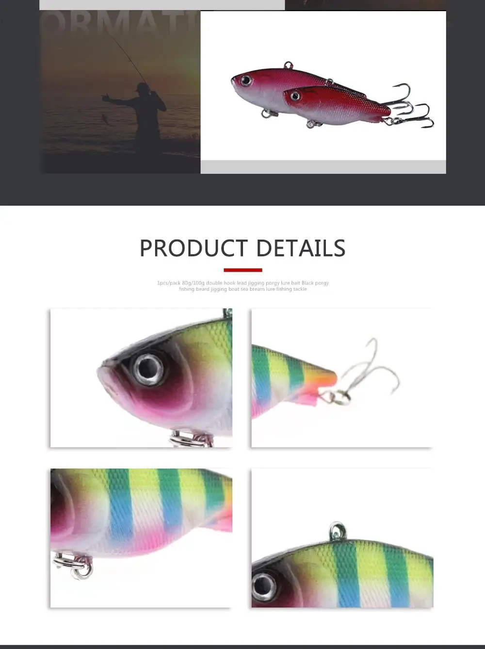 Ucatchok 13g 18g Soft Fish Vib Sea Bass Fishing Bait Metal Lead Inside