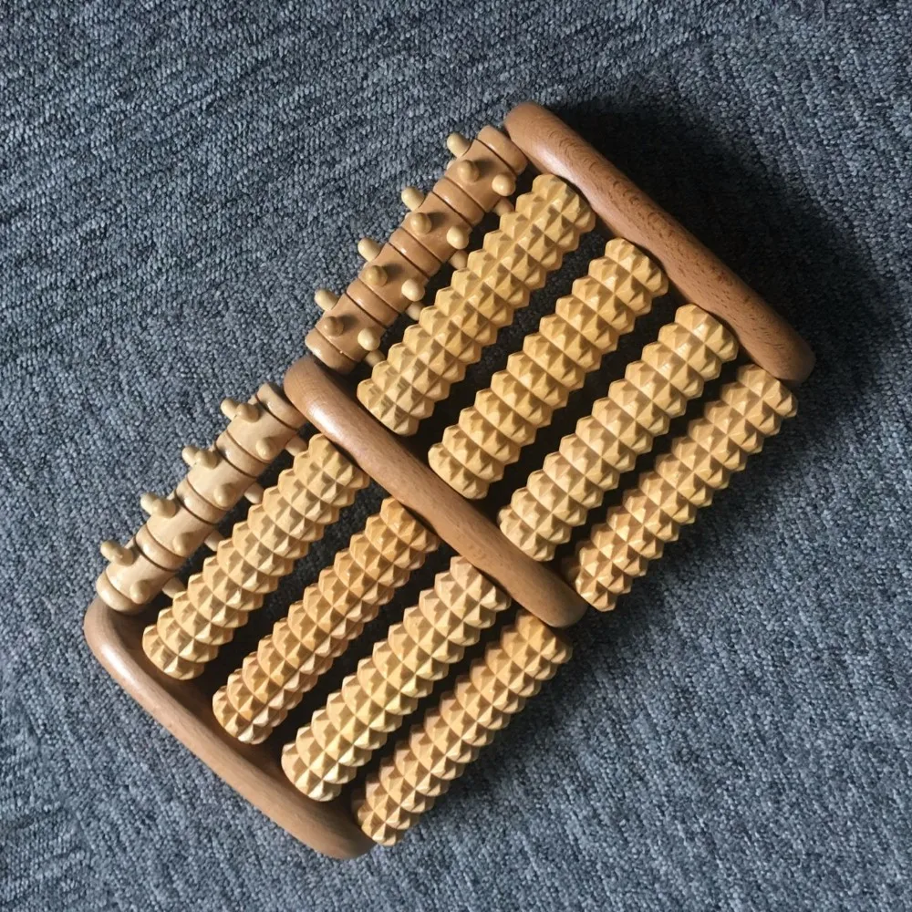 Foot Massager Roller/wooden Acupressure & Reflexology Tool Buy Wooden