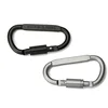 2019 Promotitional Custom Engraving LOGO Keychain Hook Locking Aluminum Carabiner For Outdoor Sports