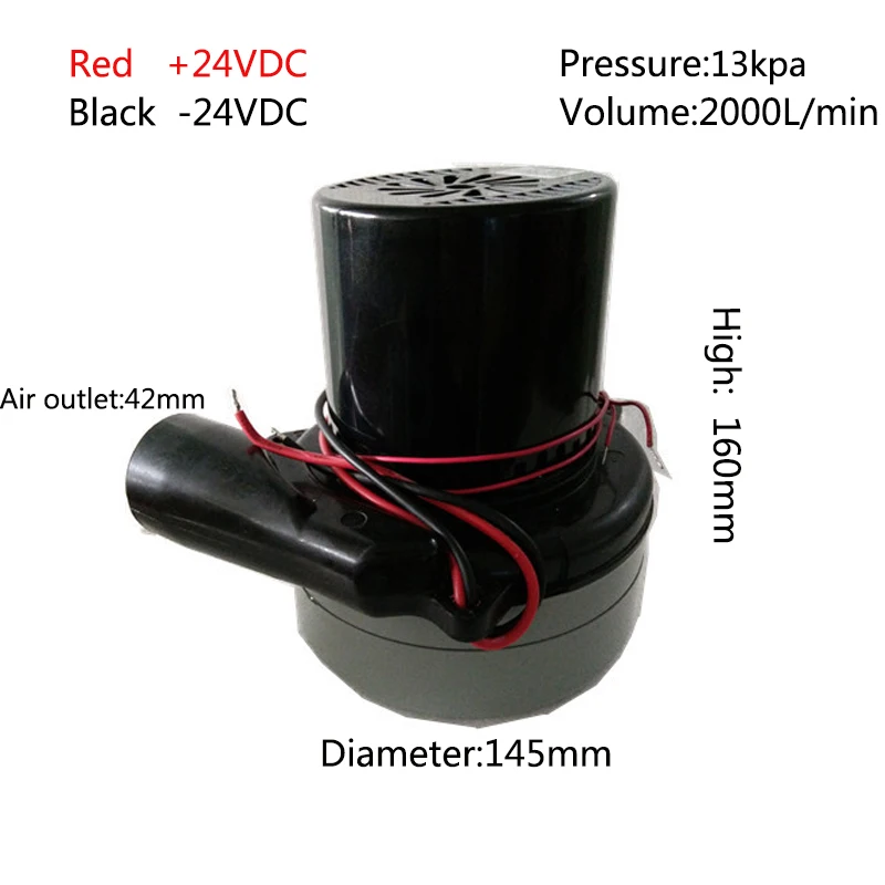 
20 kpa vacuum blower and 70CFM air flow with air inlet tube ,brushless dc motor and aluminum blade 