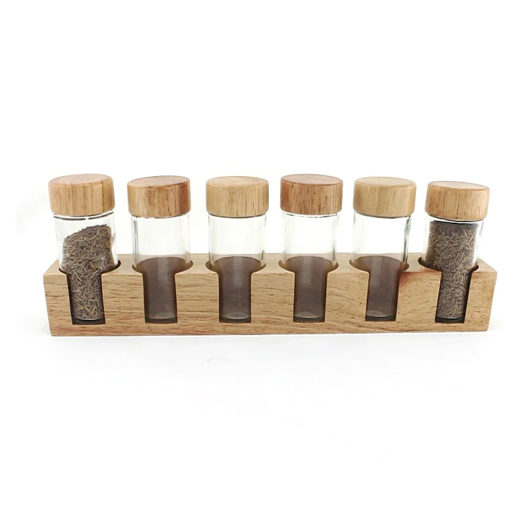 Bamboo 8bottle Jar Spice Rack Shelf And Spice Holder Buy Bamboo