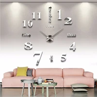 

Preciser Quartz Acrylic Roman Numerals DIY 3D Sticker Large Mirror Wall Clock