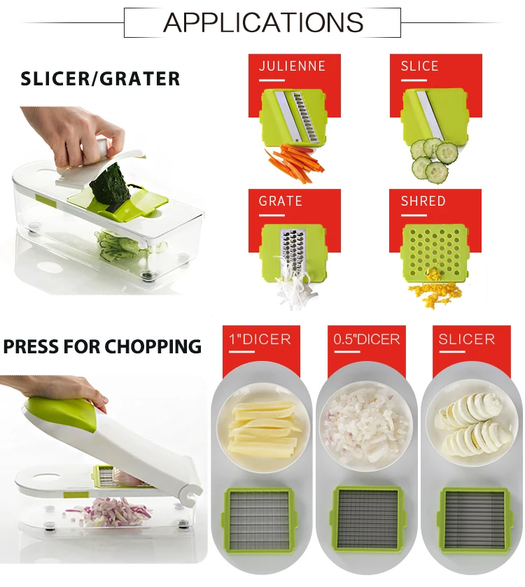 Smile Mom Plastic Multifunction Quick Onion Mandoline Vegetable Food