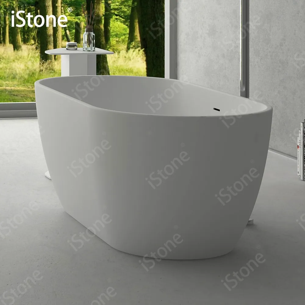 Pmma Solid Surface Composite Stone Freestanding Bathtub Wd65103