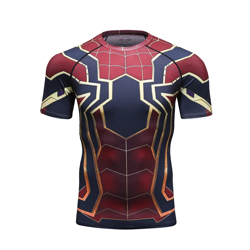 

New style Alliance Superhero Superman Spiderman T Shirt Muscle Men Clothes 3D Printing Dye Sublimation Tops