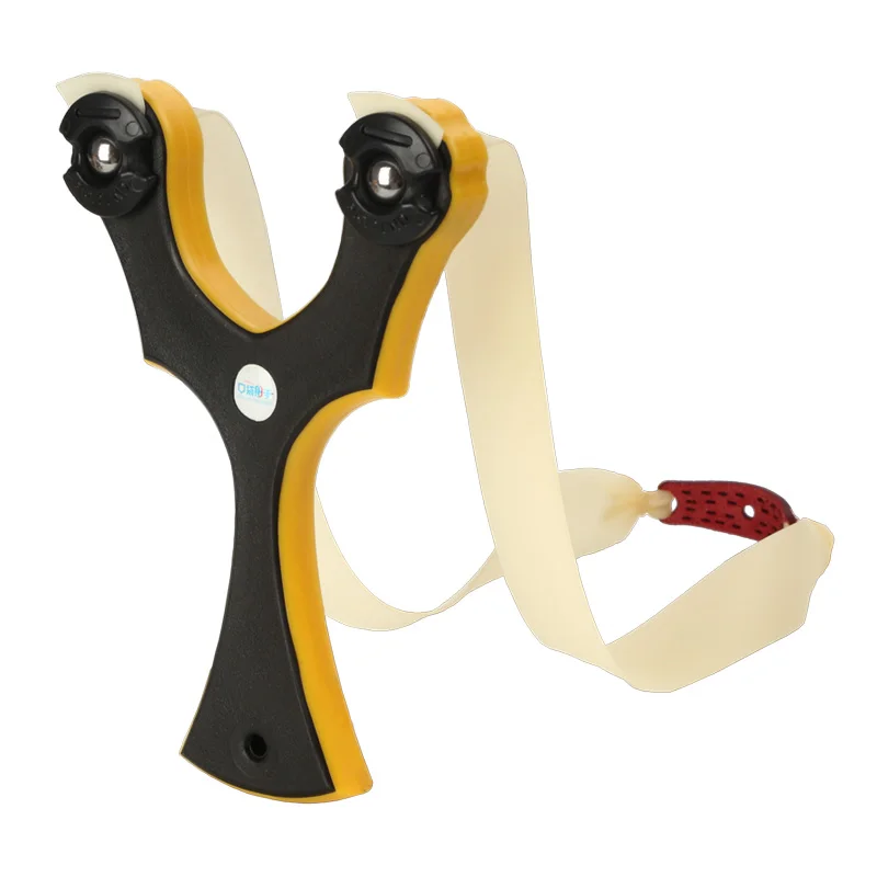 

Professional Outdoor Hunting sport Slingshot rubber band slingshot, Black+ yellow