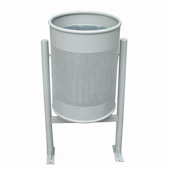 Hierro De Alta Calidad Cubos De Basura Patio Metal Basura Contenedor