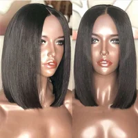 

Raw Virgin Unprocessed straight hair bob indian Human Hair Full Lace Wigs For Black Women lace front wig human hair