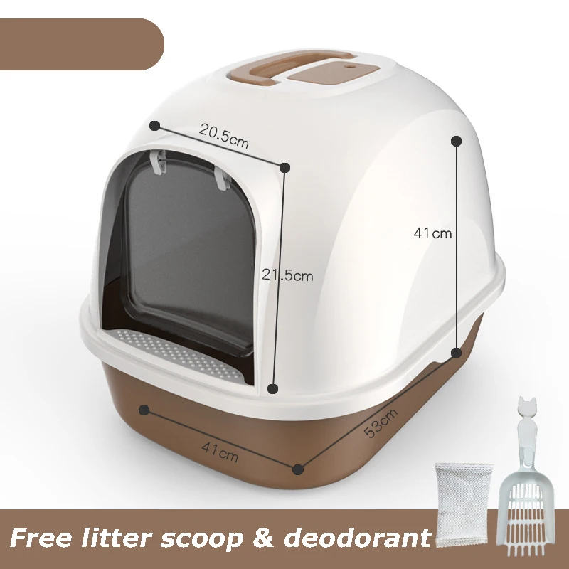 
waterproof hooded cat litter pan cat litter box cat toilet 
