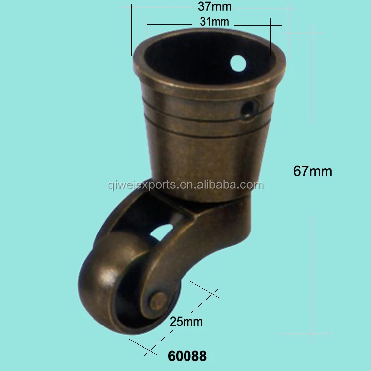 60088 antique brass caster