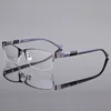 8850 Half Rim Alloy Front Rim Flexible Plastic TR-90 Temple Legs Optical Eyeglasses Frame for Men and Women Eyewear