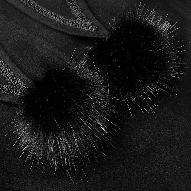 WLY-078 Lolita Medium Length Swallow Tail Ladies Wool Dress Coats