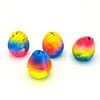 OEM TPR Dinosaur Egg Squishy Toys Rainbow Anti-stress Venting Ball Cute Animal Squeeze Ball Slow Rising Stress Relief