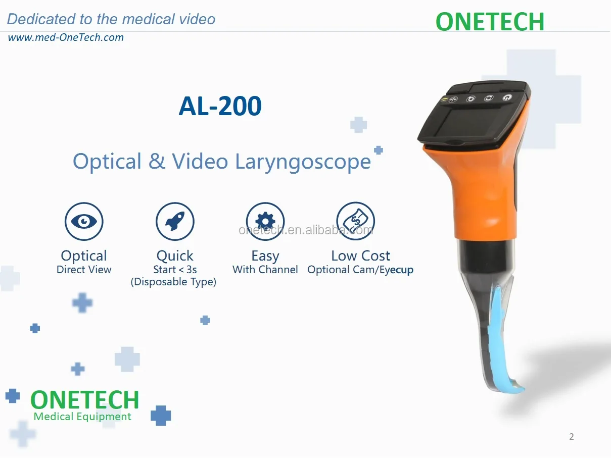 Advanced Portable Video Laryngoscope Visualizer Wtih Disposable Or