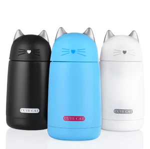 Image of HT200071 330ml Cute Cat Stainless Steel Vacuum Cup Kids Thermos Mug Drinkware Portable Children Thermal Bottle