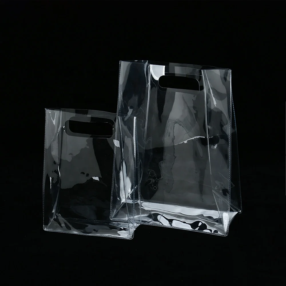 

Easy to clean plastic PVC transparent tote bag promotional bag, Clear