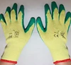 Suncend safety Cheap Price 10 Guague 2 Thread T/C green latex Dipped Wrinkle Protective Good Grip Glove