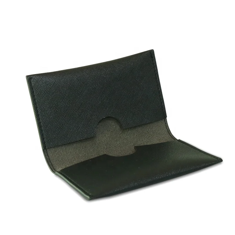 

Saffiano PU Leather Business Card Holder Cases, New Design Passport Card Organizer Pouch Bag, Black, customized colors are available