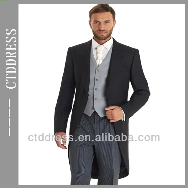 One On Balck Stripe Notch Lapel Mens Wedding Tail Coat Men Suits One On Balck Stripe Notch Lapel Mens Wedding Tail Coat Men Suits Custom Made Bespoke Design Product