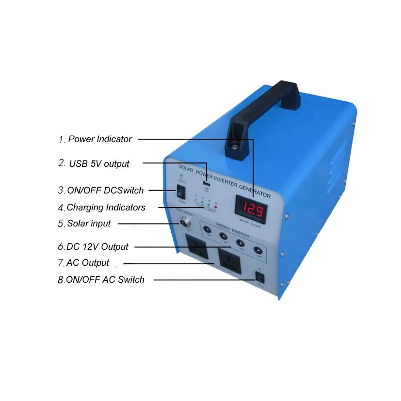 40W poly panel AC DC inverter solar energy power system for home use