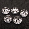 High Quality white Sew on Diamante Button 2 Holes Sparkle Acrylic Crystal Rhinestone Button make