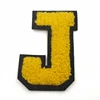 custom chenille letter J patches for kids cap