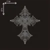 Hot fix applique Lead free Rhinestone Cross Transfer