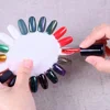 Nail Art Display Board False Nail Art Tips Practice Tool Oval White