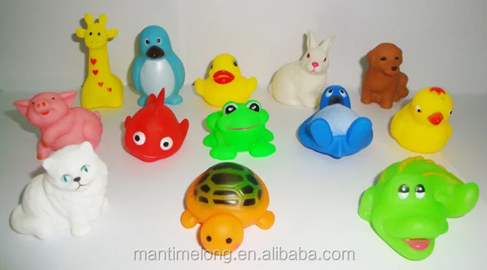 13x Baby Bath Toys Squeaky Rubber Animal Floating Water Children Kids Toy. 