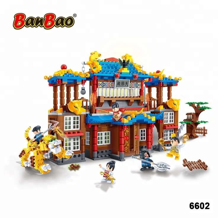 BanBao 6602 Temple Chinese Kung Fu Culture Architecture Plastic Construction Blocks Educational Building Bricks Model Toys Kids