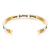 MJ Jewelry Stainless Steel Gold C Shape Exercise Bangle