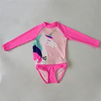 

custom Kids Swimsuit baby Girl long sleeve girls swimwear