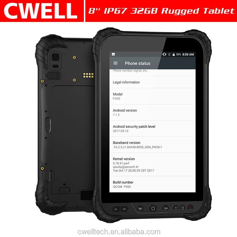 

2018 QCOM P300 8 Inch Tablet PC IPS 32GB ROM Android 7.1 Octa Core rugged tablet