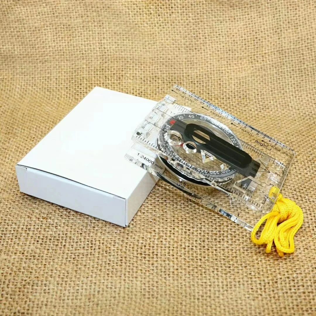 Clear Plastic Button Small Mini Compass For Survival Kit Hiking Camping Outdoor Sports