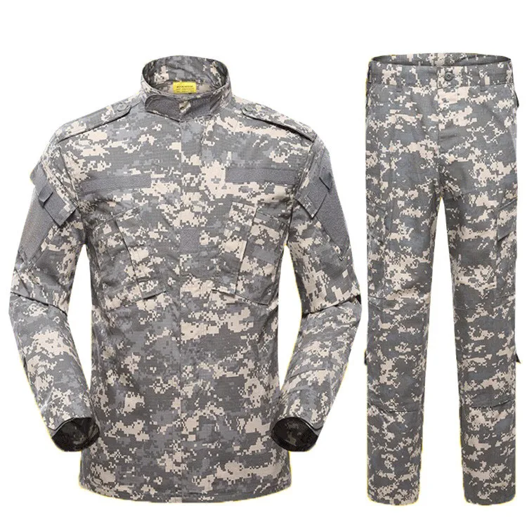 

Wholesale ACU Universal Army uniform clothing Combat military dress, American Army Military Suit Camouflage Military Uniform, Customized