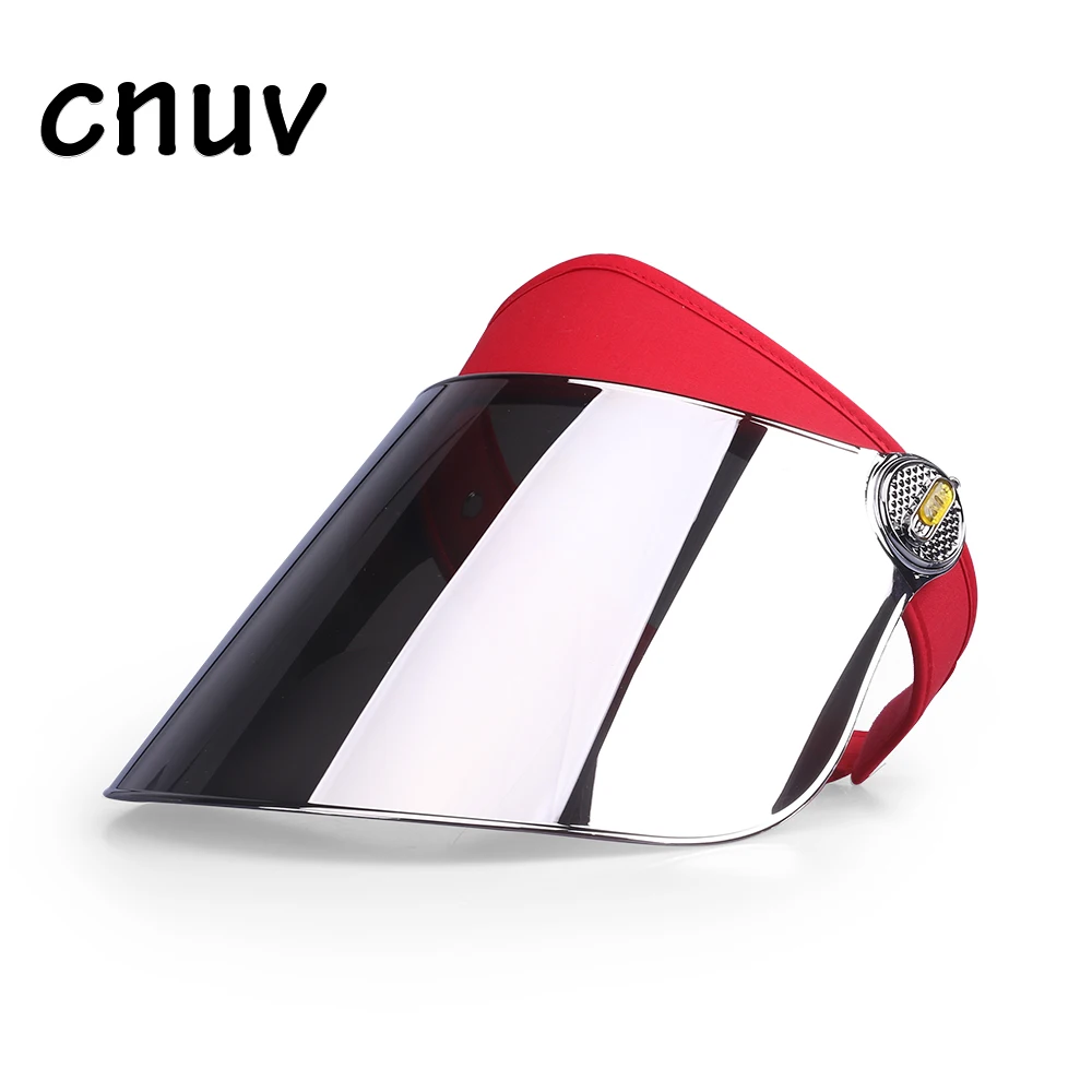 
2020 Customized Summer UV Protection Sunshade Hat Women plastic visor transparent golf sun hat visor 