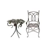 Wrought iron garden furniture with tables and chairs