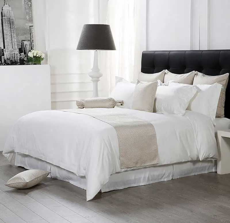 Wholesale 100 Egyptian Cotton 1000tc Sateen White Hotel Bed Sheet