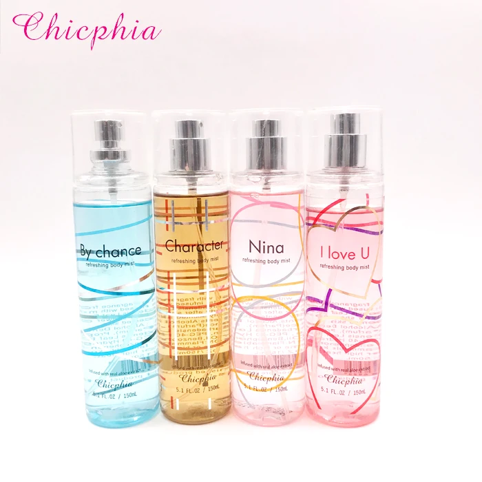 Chicphia Wholesale 150ml Flower Fragrance Women Body Mist Spray,Various