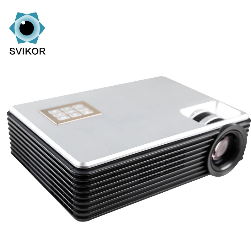 

720P 2200 Lumen 12V Video Projector Android Mobile, White/ black/golden