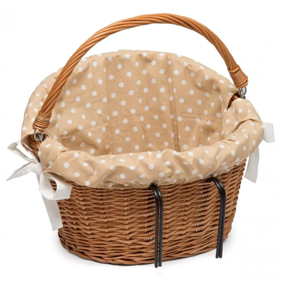 Rectangle Wicker Mountain Bicycle Basket With Liner Buy Wicke Bicycle