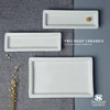 9.5" rectangle buffet chafting dish ceramic porcelain flat plate bread crokery wholesale engraving plates