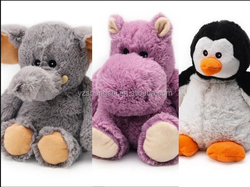 Factory Direct Plush Microwave Animal Heat Toy/plush Elephant Warm