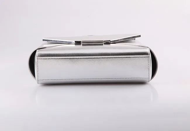 5292-New style best selling design fantastic silver metallic saffiano PU women shoulder bag