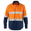 Long sleeve Hi Vis 3M reflective tapes men's work shirt
