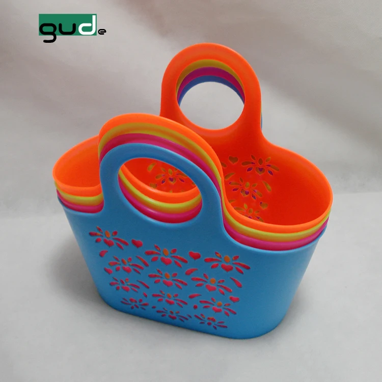 

Carry Shopping Basket PE Soft Basket Hot Sale Plastic Natural Storage Baskets Sustainable Swing Tag Variety Sundries