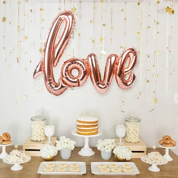 giant gold love balloons