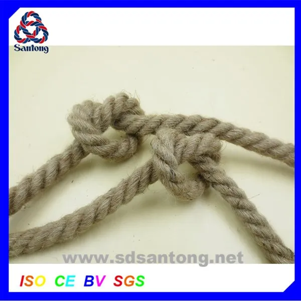 High quality customized package and size ship rope made from jute for dock, mooring, etc